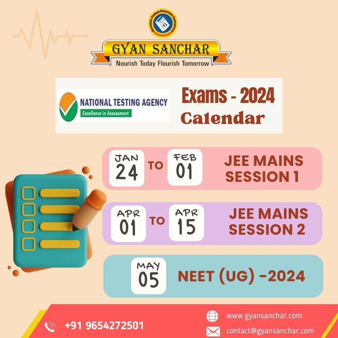 NTA Releases Exam Calendar 2024 For JEE Main, NEET and CUET